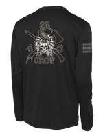 4-23 IN CROW Long Sleeve Competitor Tee with Right Sleeve Flag