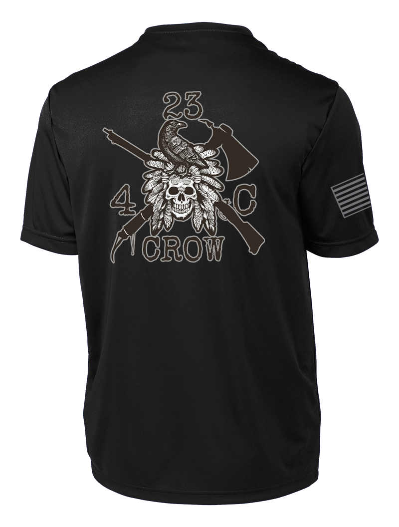 4-23 IN CROW Competitor Tee with Right Sleeve Flag