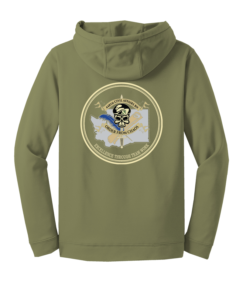 448th Civil Affairs Battalion Fleece Hooded Pullover