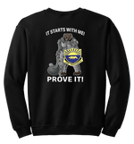 508th MP BN Blend Crewneck Sweatshirt with CUSTOS on the Left Sleeve