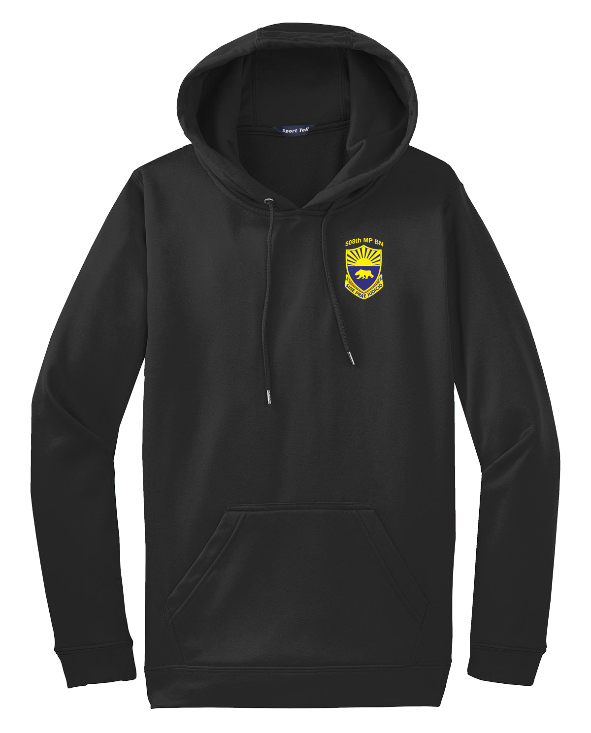 508th MP BN Fleece Hooded Pullover with CUSTOS on the Left Sleeve