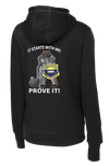 508th MP BN Ladies Poly/Cotton Blend Hoodie with CUSTOS on the Left Sleeve