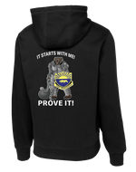 508th MP BN Poly/Cotton Blend Hoodie with CUSTOS on the Left Sleeve