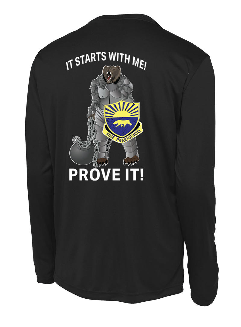 508th MP BN Long Sleeve Competitor Tee with CUSTOS on the Left Sleeve