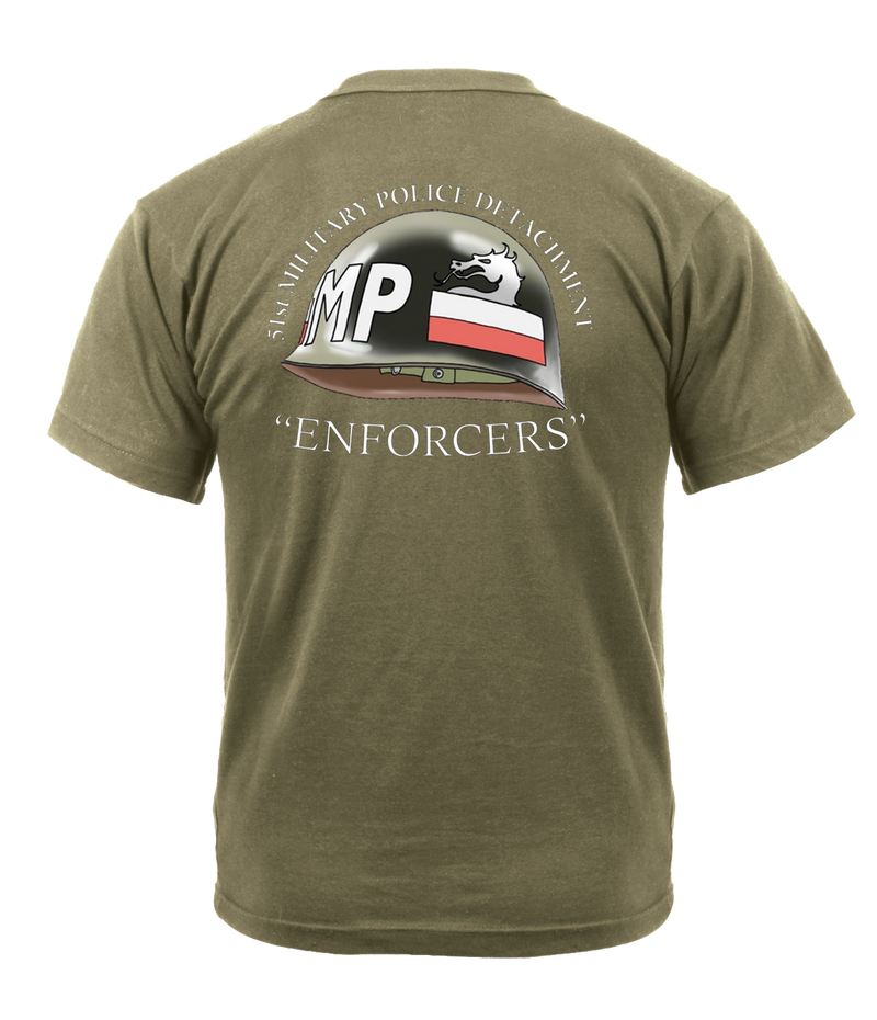 51st MP DET AR 670-1 Coyote Brown T-Shirt