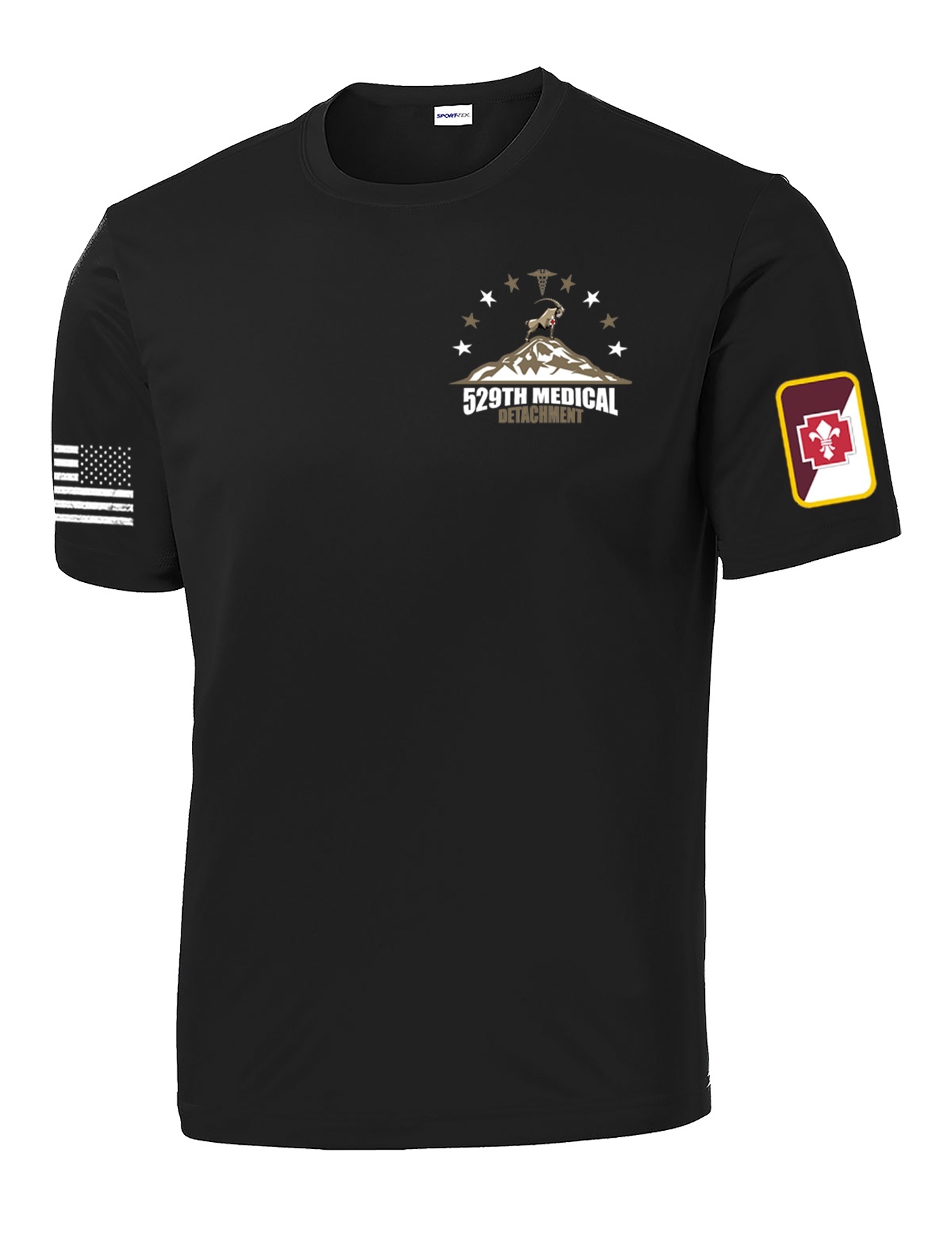529th Med Det Competitor Tee with Two Sleeve Print