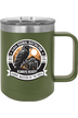 114th Signal Battalion 15oz Insulated Coffee Mug with Slider Lid Raven