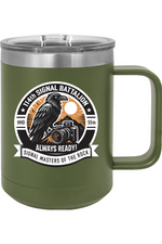 114th Signal Battalion 15oz Insulated Coffee Mug with Slider Lid Raven