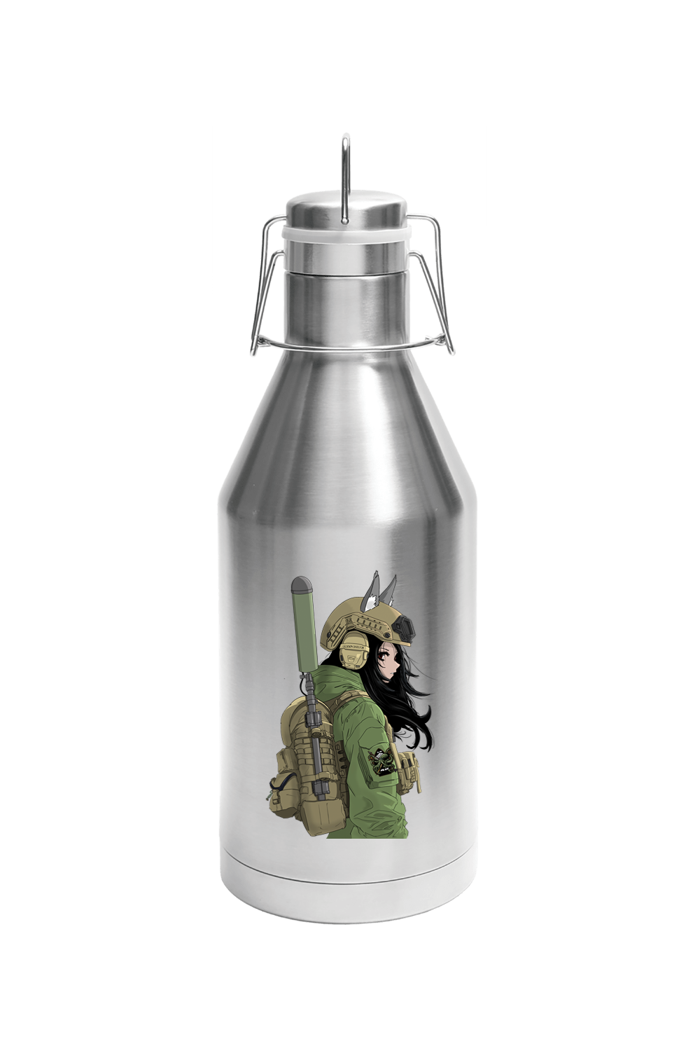 1st SFG Team 1442 64 oz Stainless Steel Insulated Growler with Swing-Top Lid