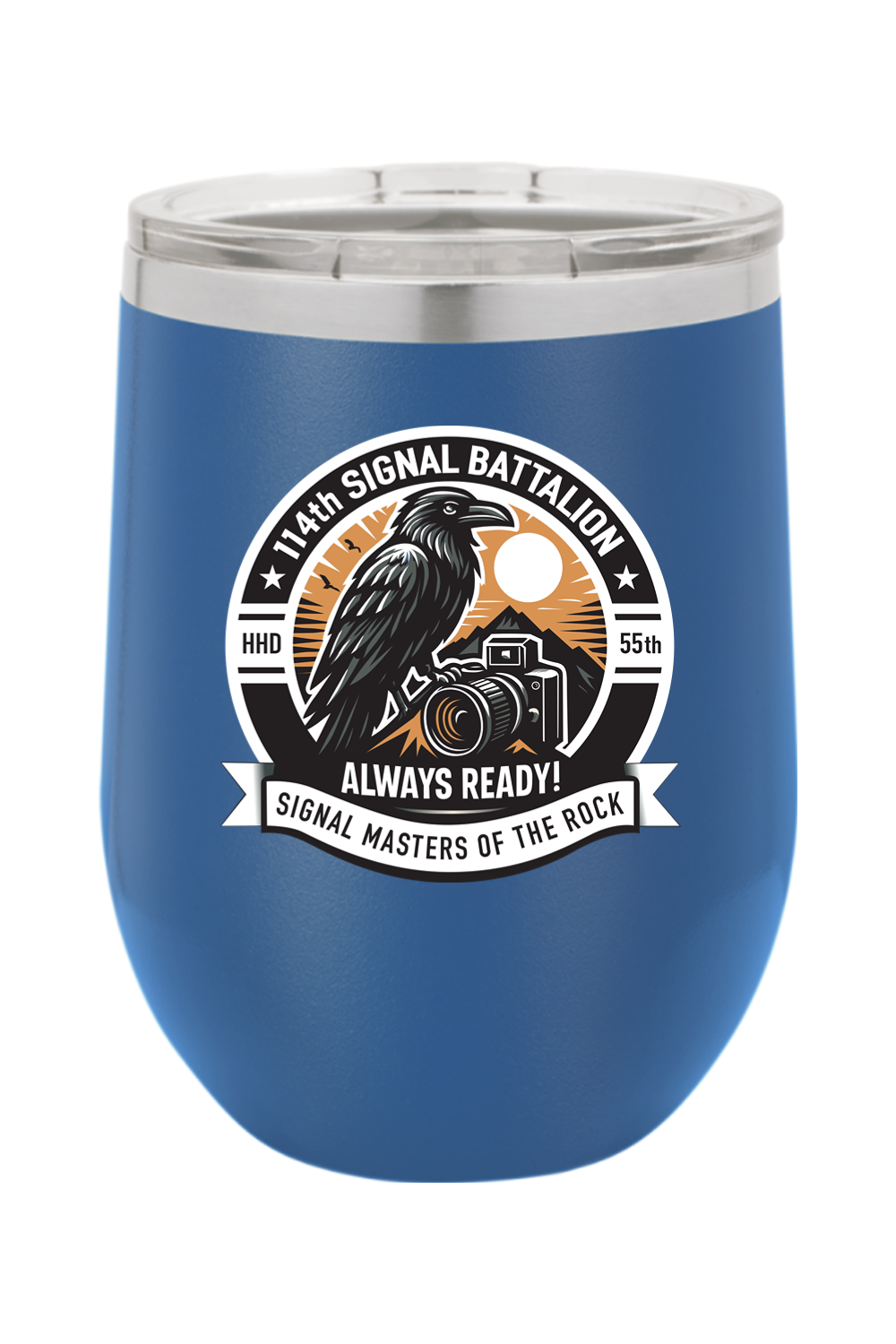 114th Signal Battalion 12oz Insulated Wine Tumbler