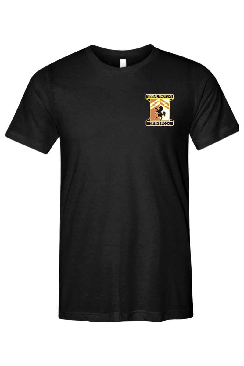114th Signal Battalion Triblend Short Sleeve Tee just front design