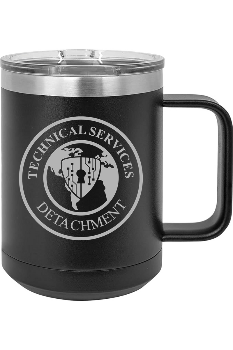Technical Services Detachment 15oz Insulated Coffee Mug with Slider Lid