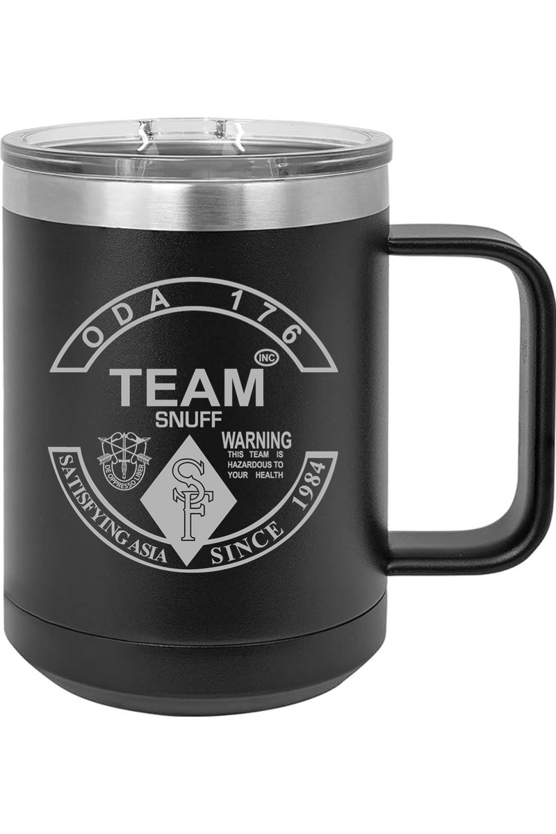 ODA 176 Team Snuff 15oz Insulated Coffee Mug with Slider Lid