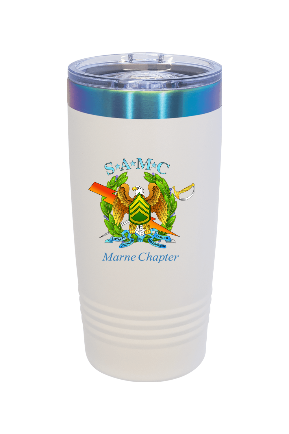 SAMC Marne Chapter 20 oz. ION-Plated Ringneck Insulated Tumbler with Slider Lid