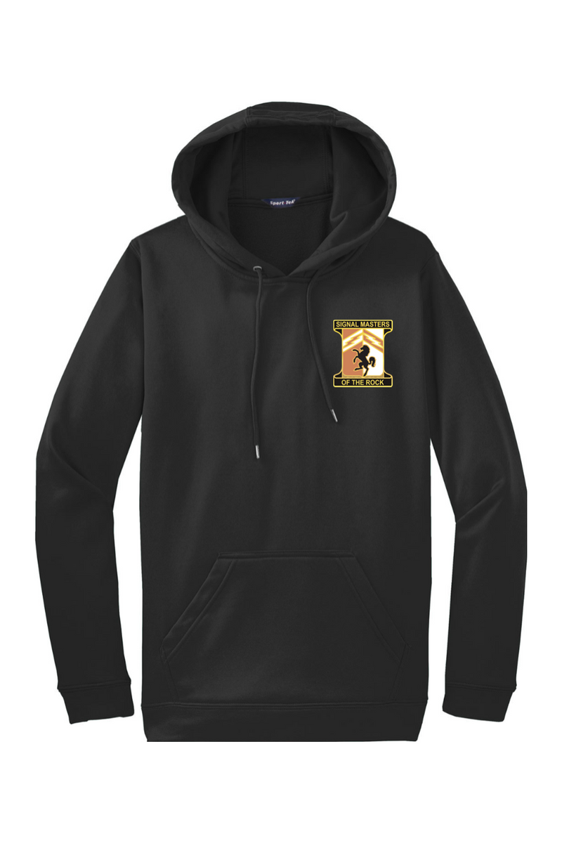 114th Signal Battalion Fleece Hooded Pullover just DUI front design