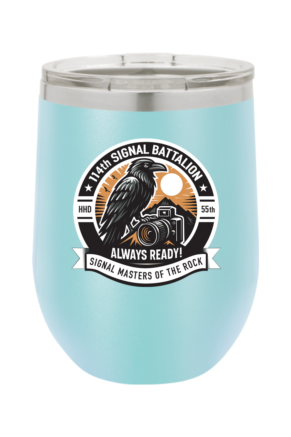 114th Signal Battalion 12oz Insulated Wine Tumbler