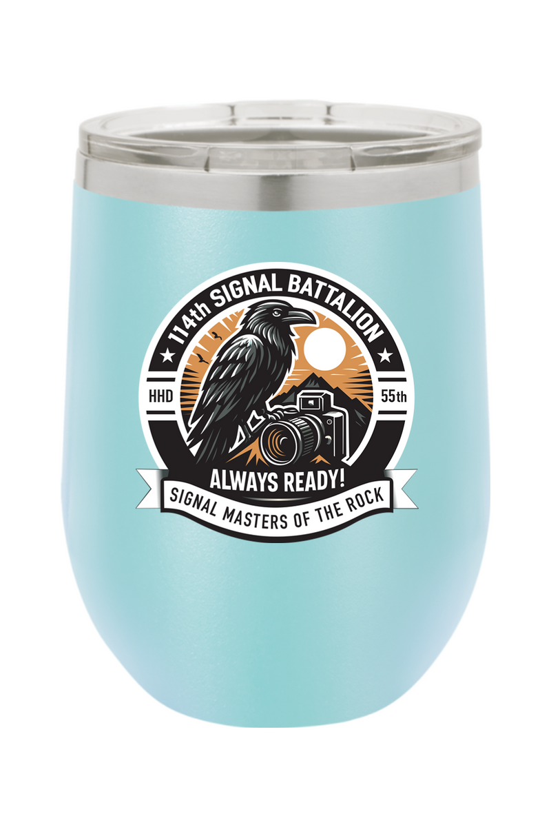 114th Signal Battalion 12oz Insulated Wine Tumbler