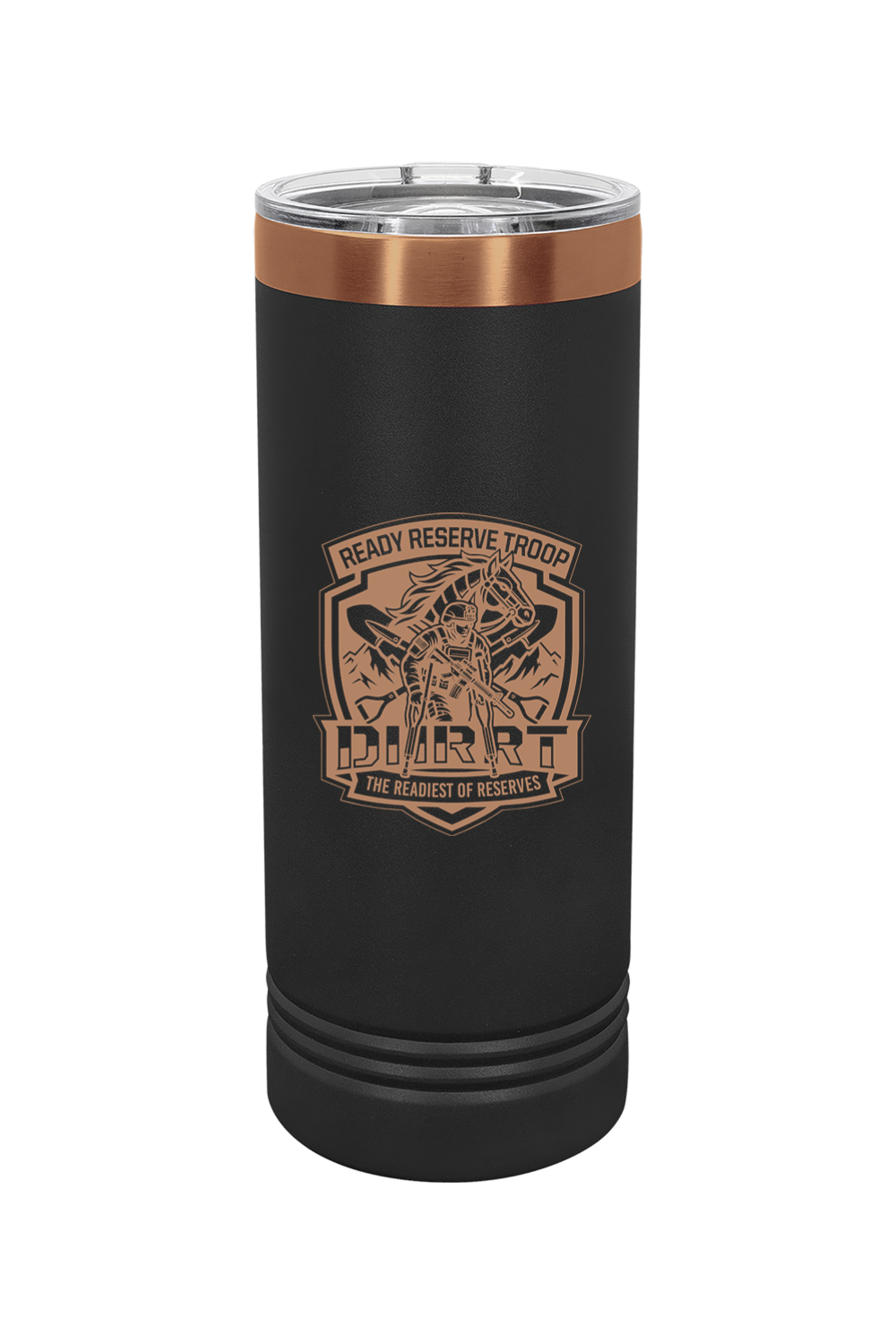DHRRT 4-9 CAV 22 oz. ION-Plated Skinny Tumbler with Slider Lid