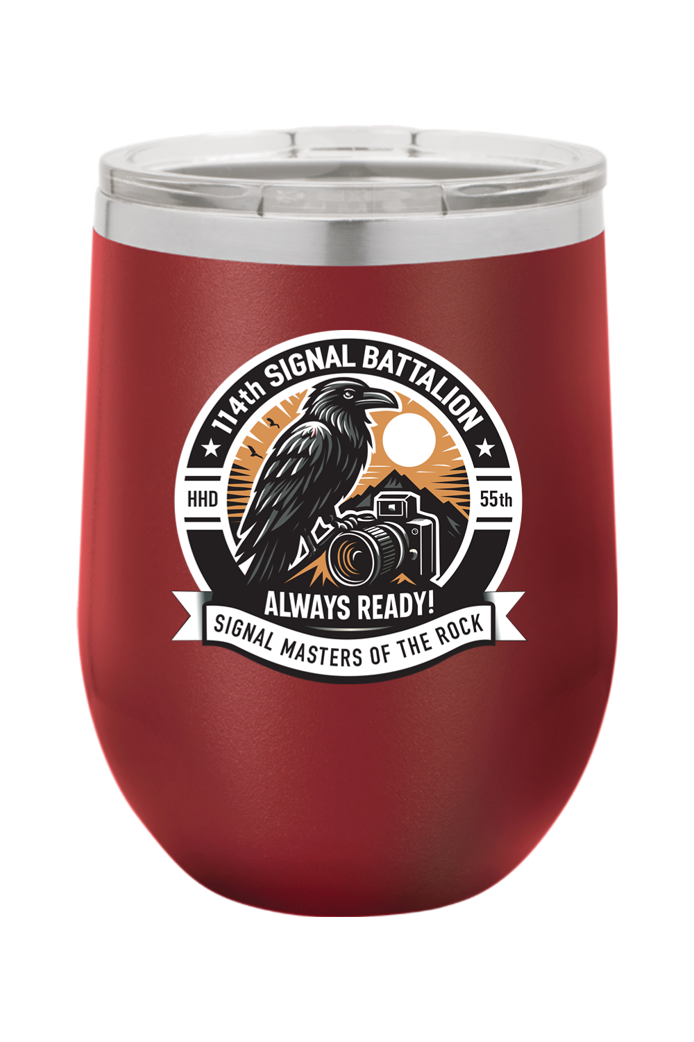 114th Signal Battalion 12oz Insulated Wine Tumbler