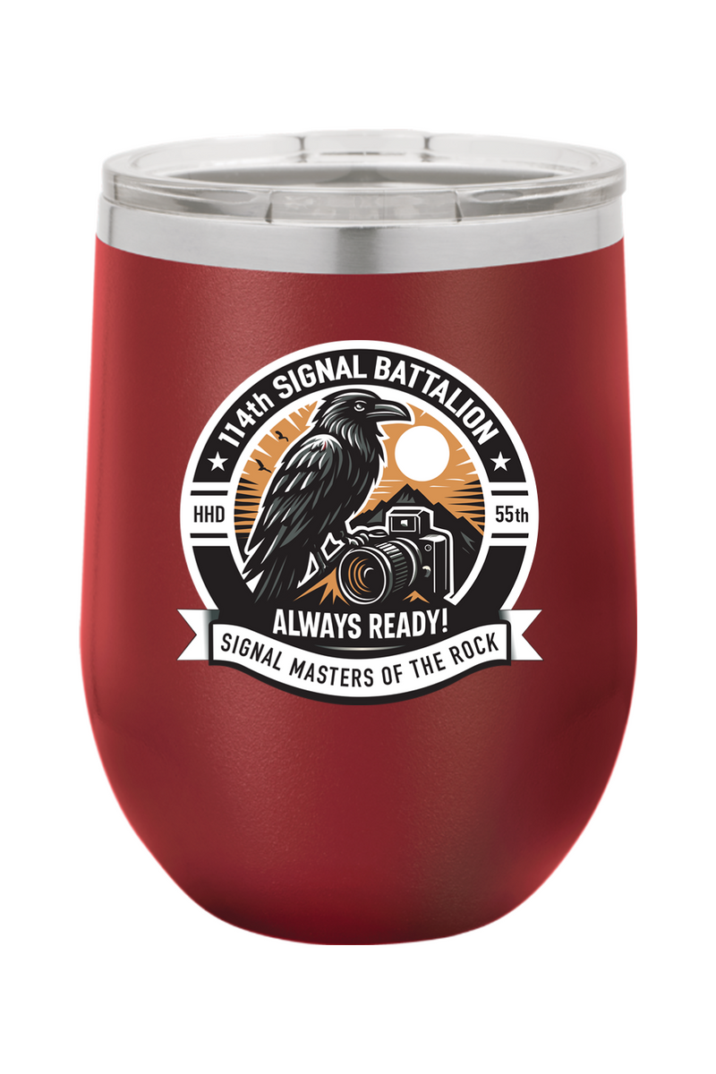 114th Signal Battalion 12oz Insulated Wine Tumbler