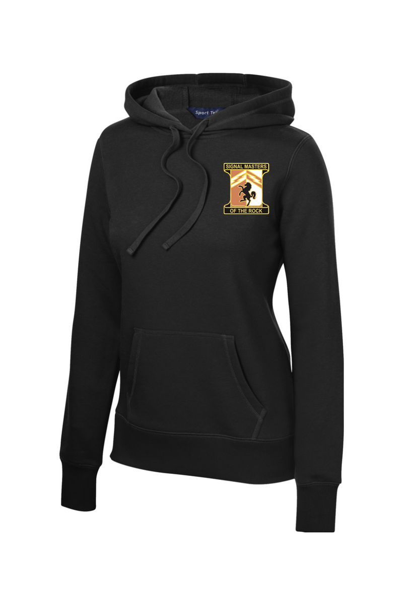114th Signal Battalion Ladies Pullover Hooded Sweatshirt front & back design