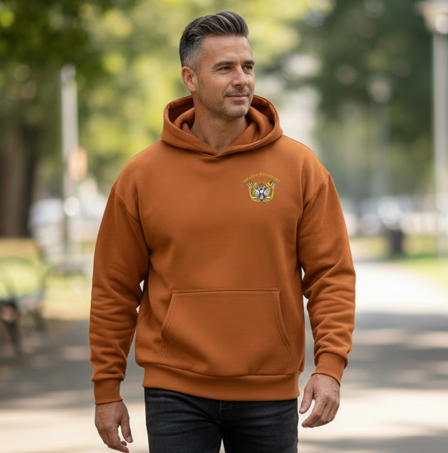 Warrant Officer Eagle Next Level Heavyweight Fleece Hoodie - Just Front Left Chest Design