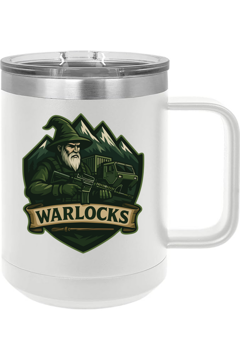 2nd Platoon “Warlocks” 539th CTC (L) 15oz Insulated Coffee Mug with Slider Lid