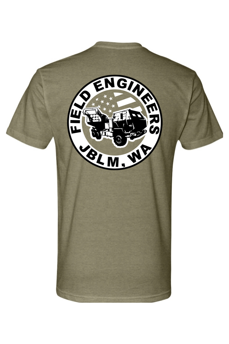 LCLS HIMARS Black Left Chest Design Next Level CVC Crew