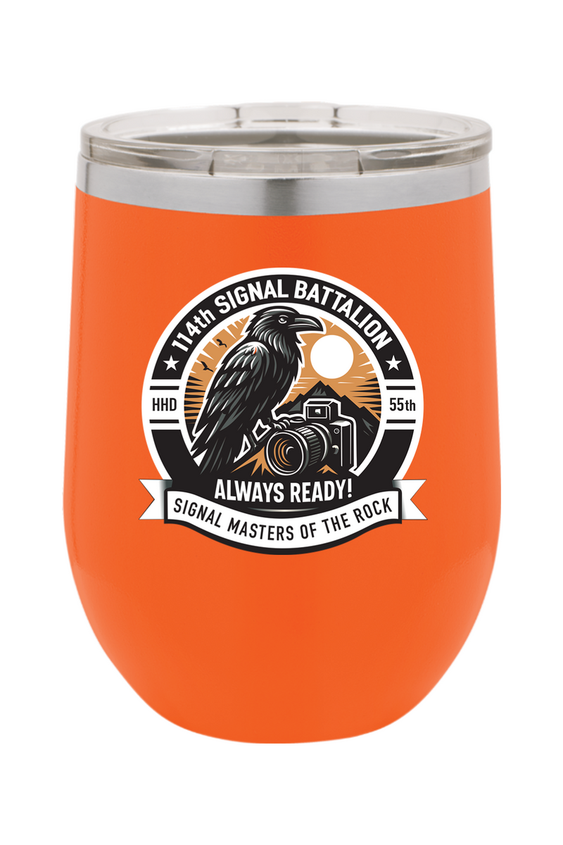 114th Signal Battalion 12oz Insulated Wine Tumbler