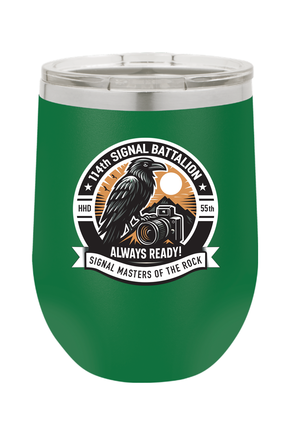 114th Signal Battalion 12oz Insulated Wine Tumbler