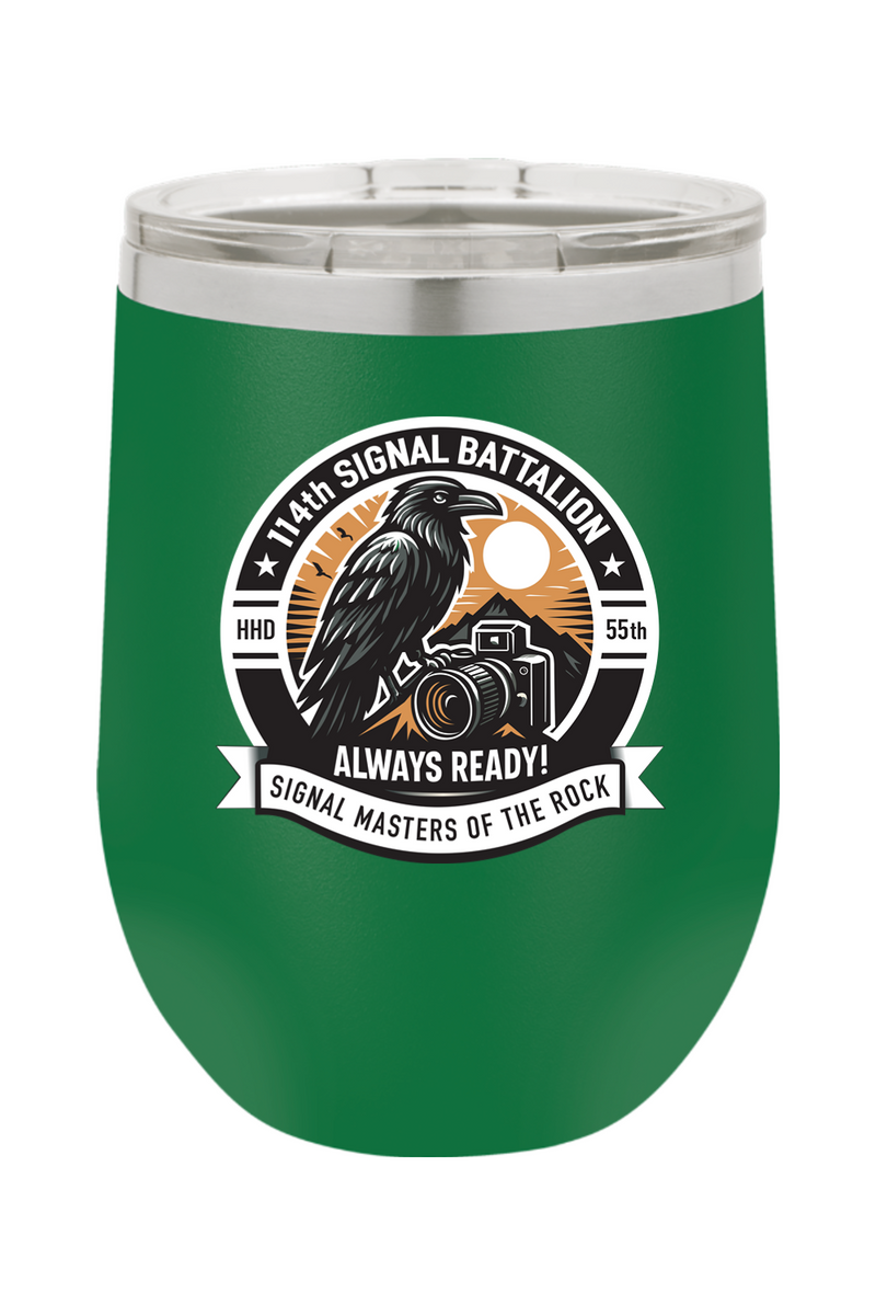 114th Signal Battalion 12oz Insulated Wine Tumbler