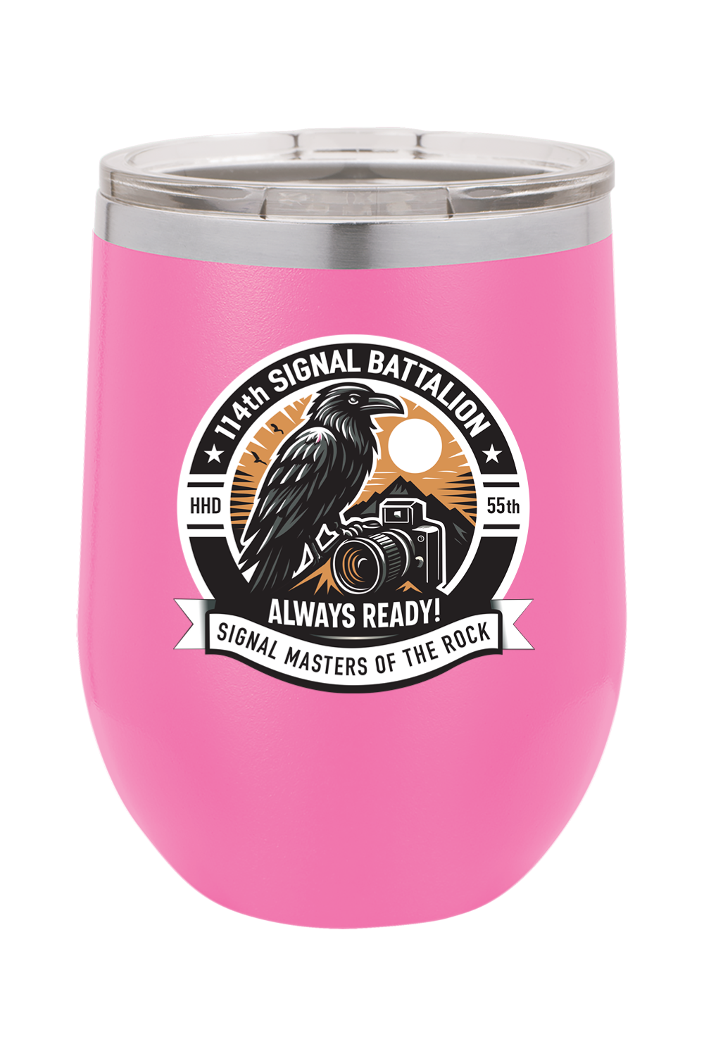 114th Signal Battalion 12oz Insulated Wine Tumbler