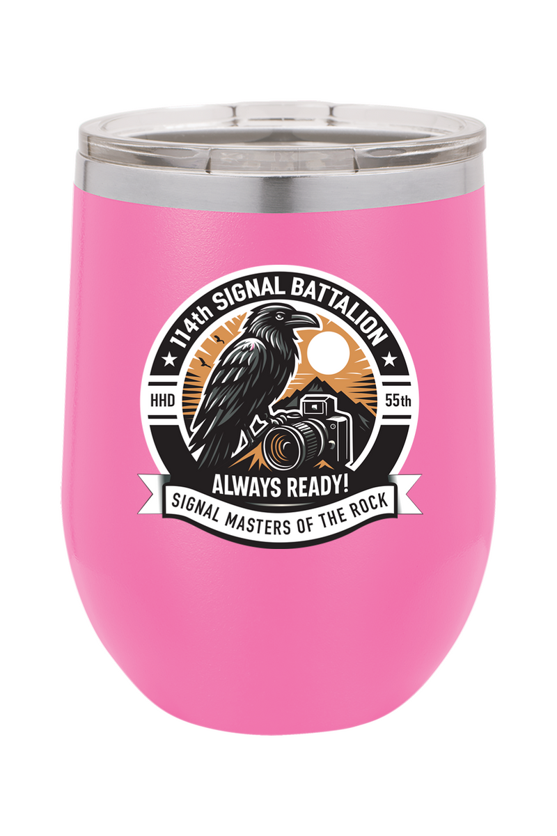 114th Signal Battalion 12oz Insulated Wine Tumbler