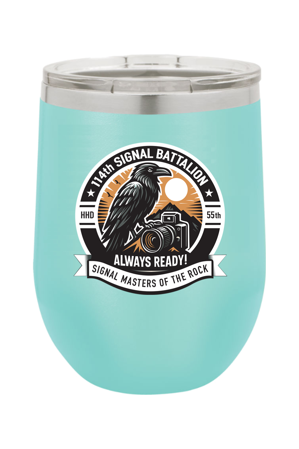 114th Signal Battalion 12oz Insulated Wine Tumbler