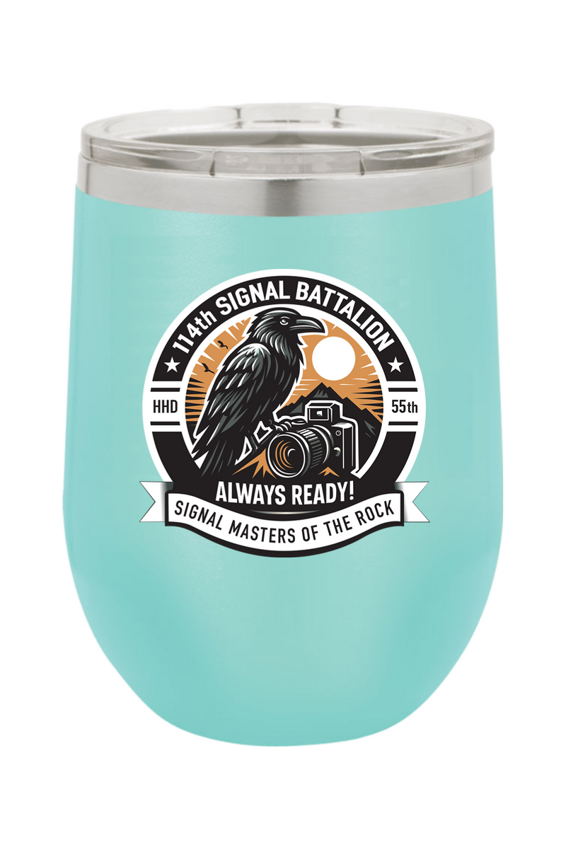 114th Signal Battalion 12oz Insulated Wine Tumbler