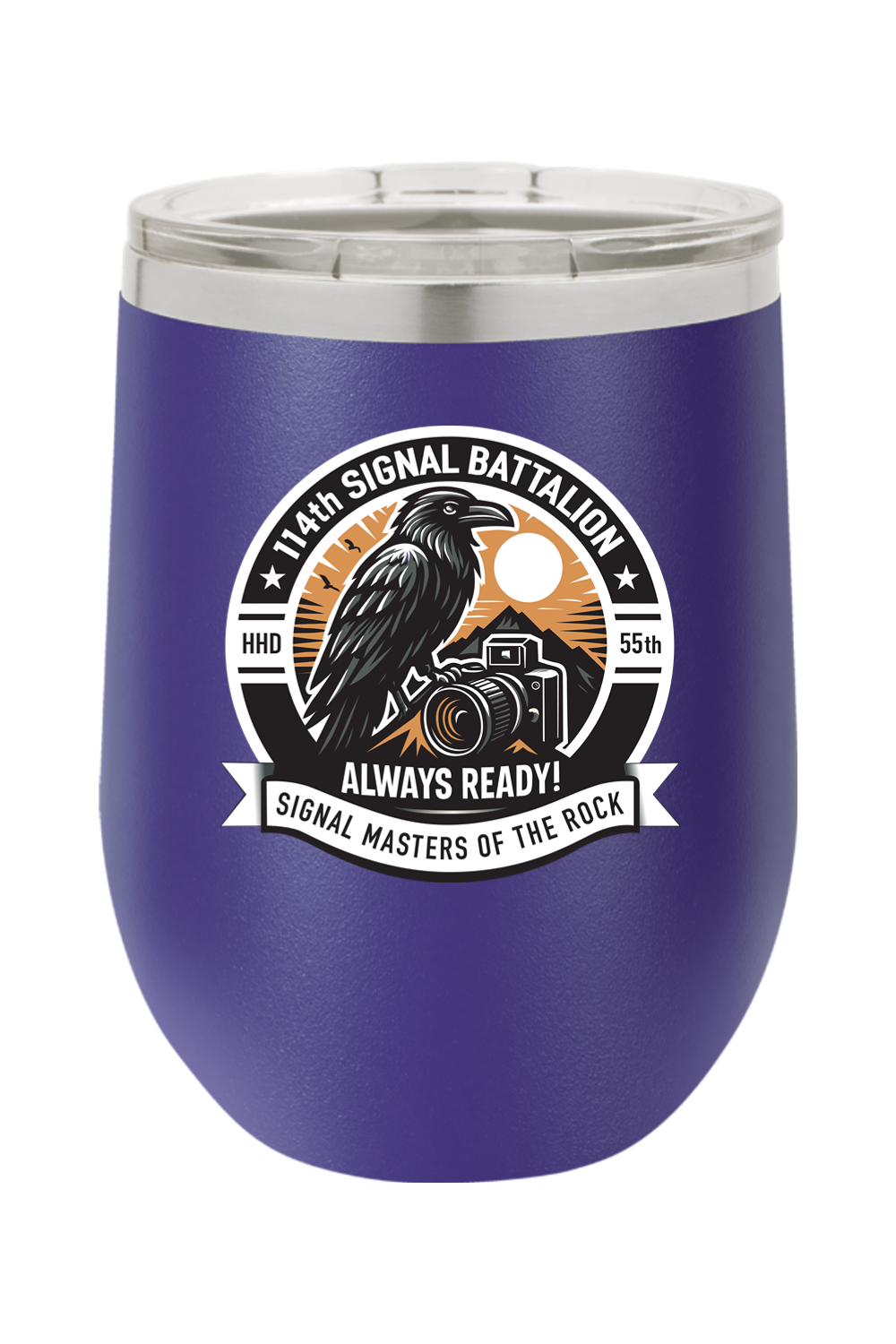114th Signal Battalion 12oz Insulated Wine Tumbler
