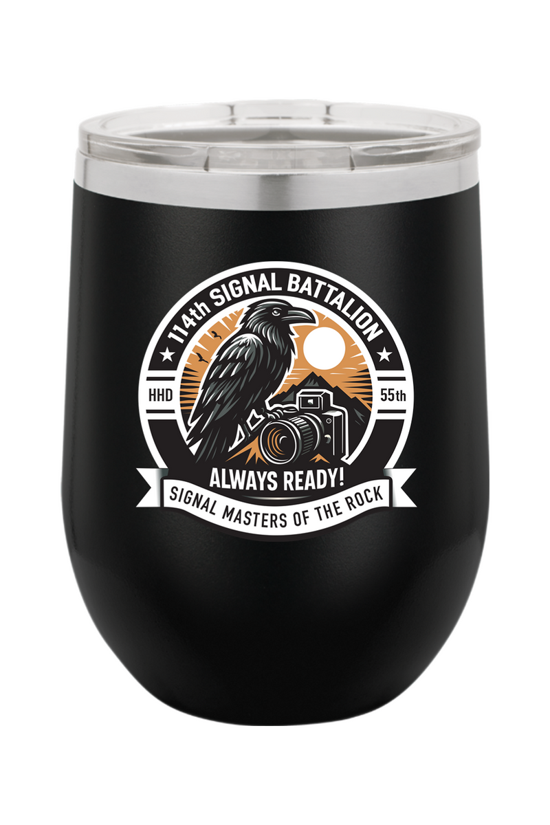 114th Signal Battalion 12oz Insulated Wine Tumbler
