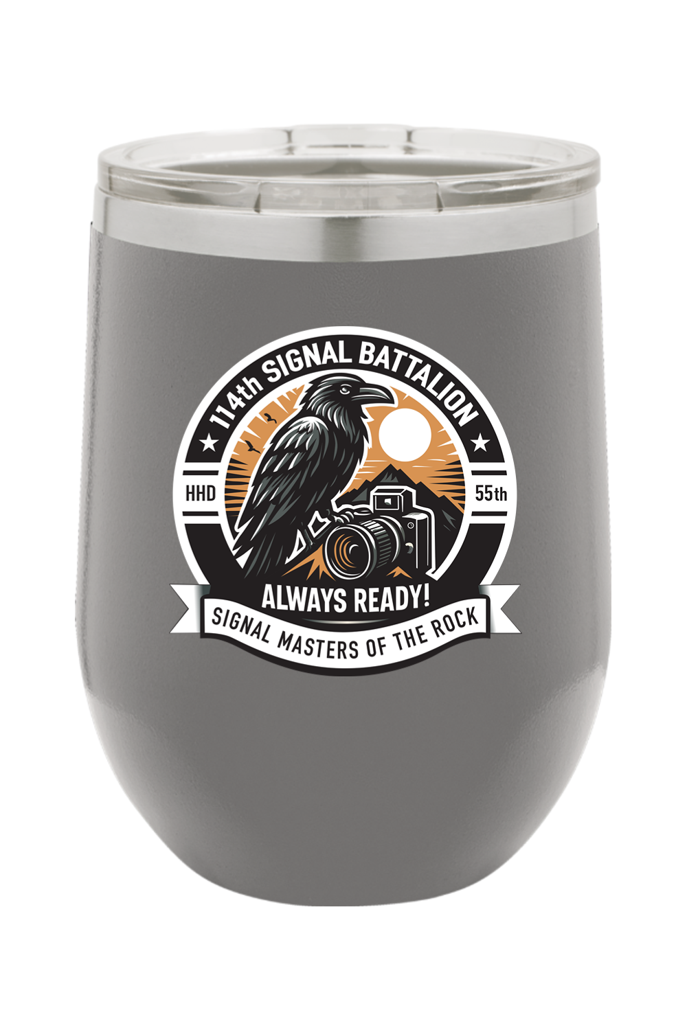 114th Signal Battalion 12oz Insulated Wine Tumbler