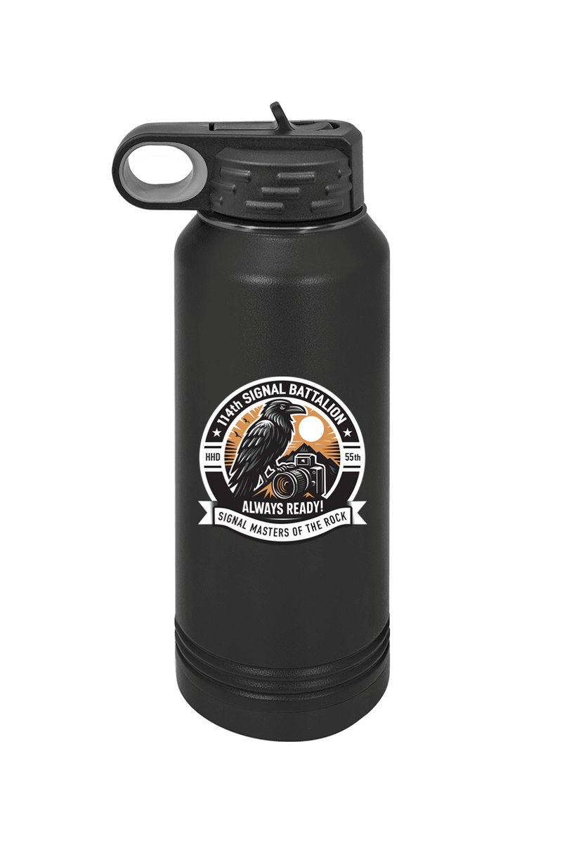 114th Signal Battalion 32 oz. ION-Plated Water Bottle Raven