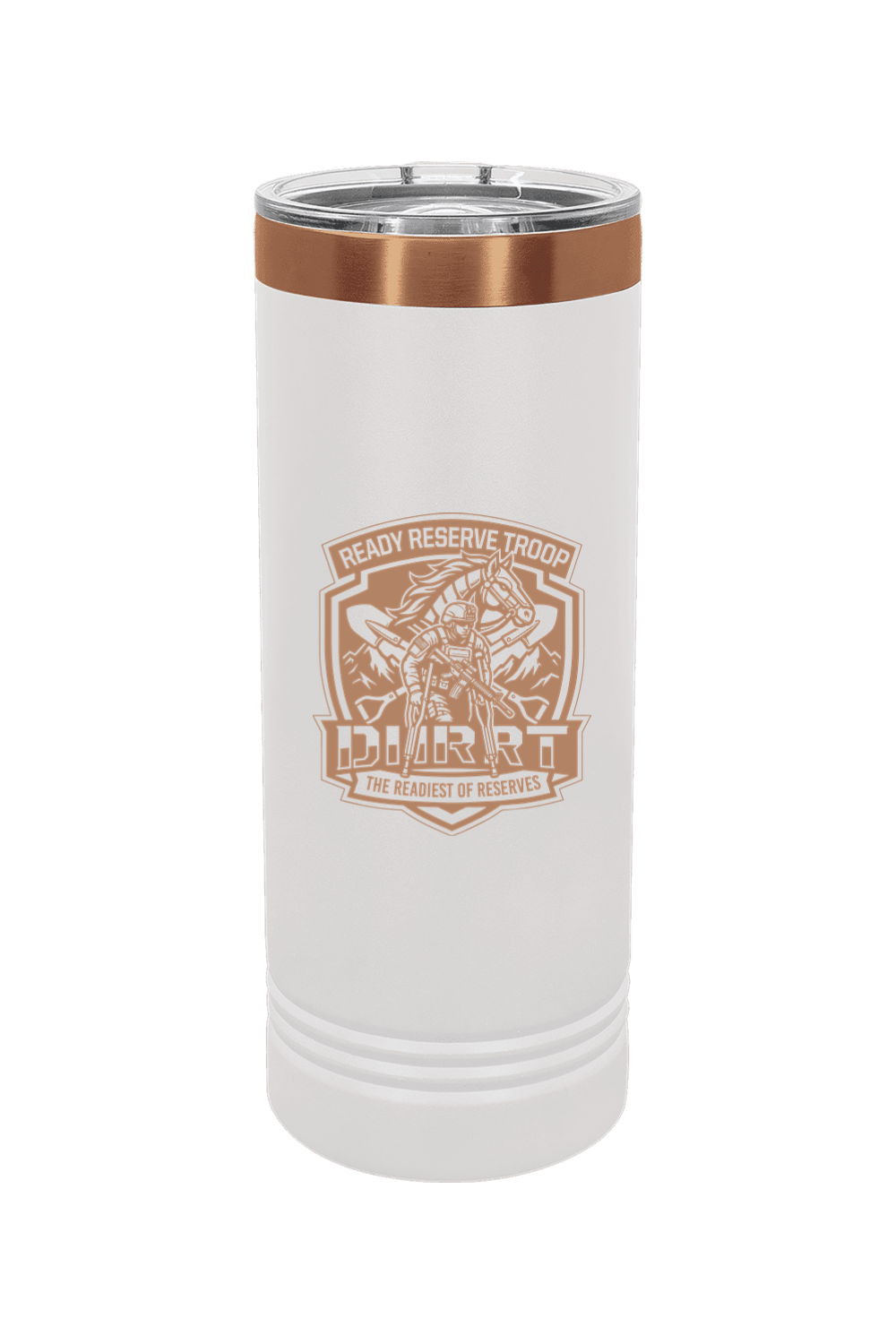 DHRRT 4-9 CAV 22 oz. ION-Plated Skinny Tumbler with Slider Lid