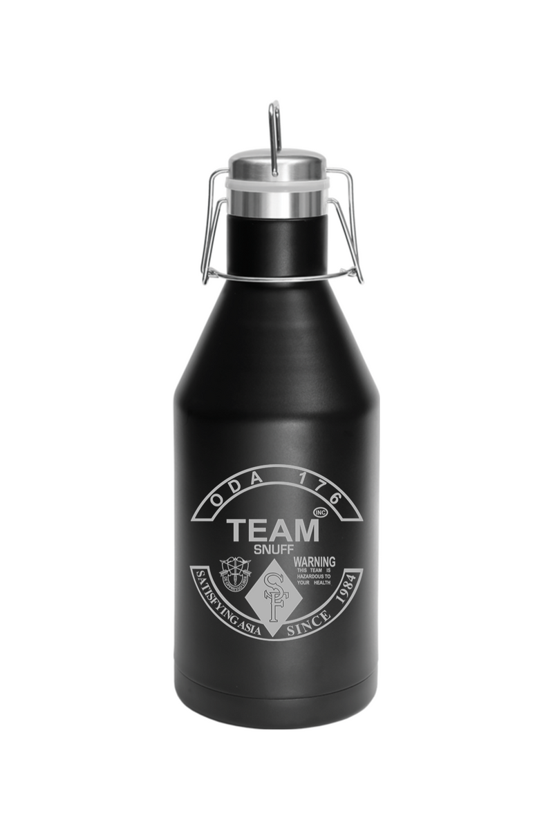 ODA 176 Team Snuff 64 oz Stainless Steel Insulated Growler with Swing-Top Lid