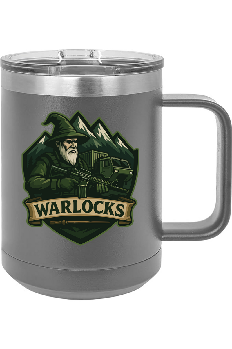 2nd Platoon “Warlocks” 539th CTC (L) 15oz Insulated Coffee Mug with Slider Lid