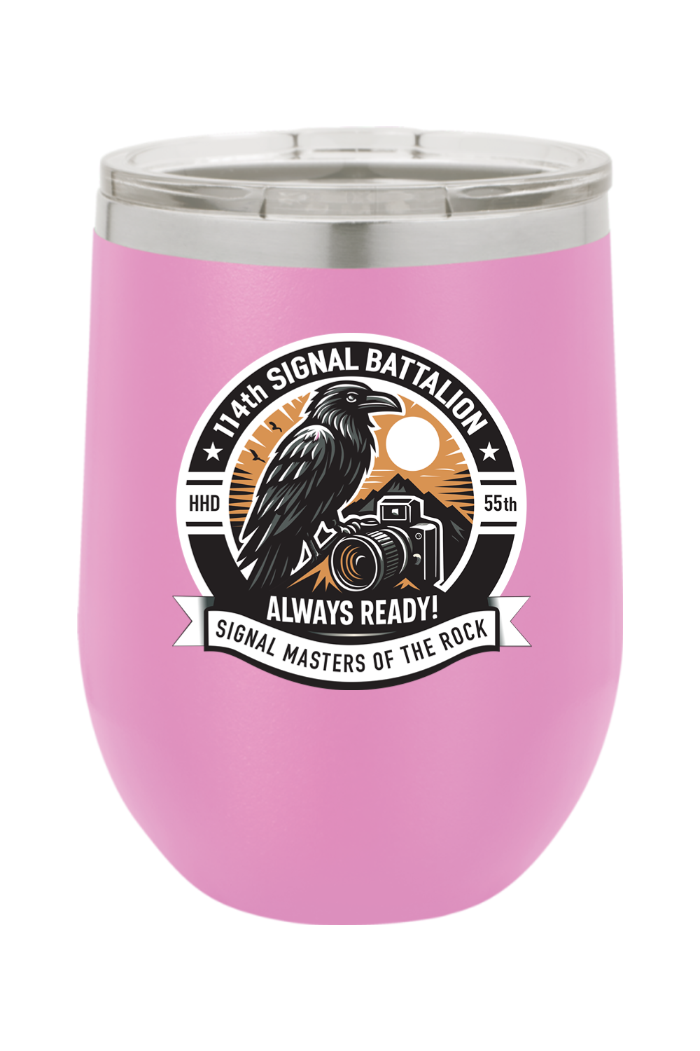 114th Signal Battalion 12oz Insulated Wine Tumbler