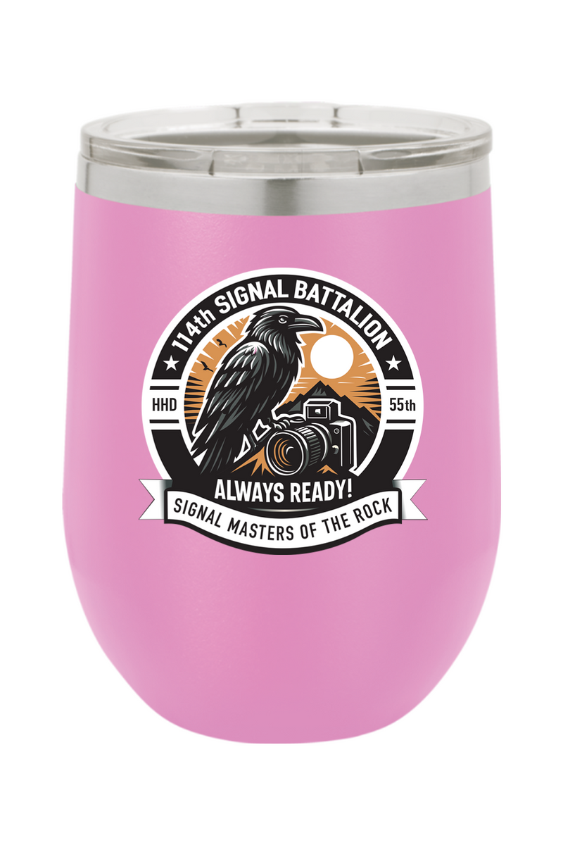 114th Signal Battalion 12oz Insulated Wine Tumbler