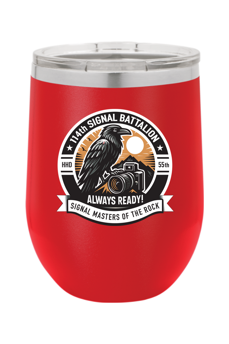 114th Signal Battalion 12oz Insulated Wine Tumbler