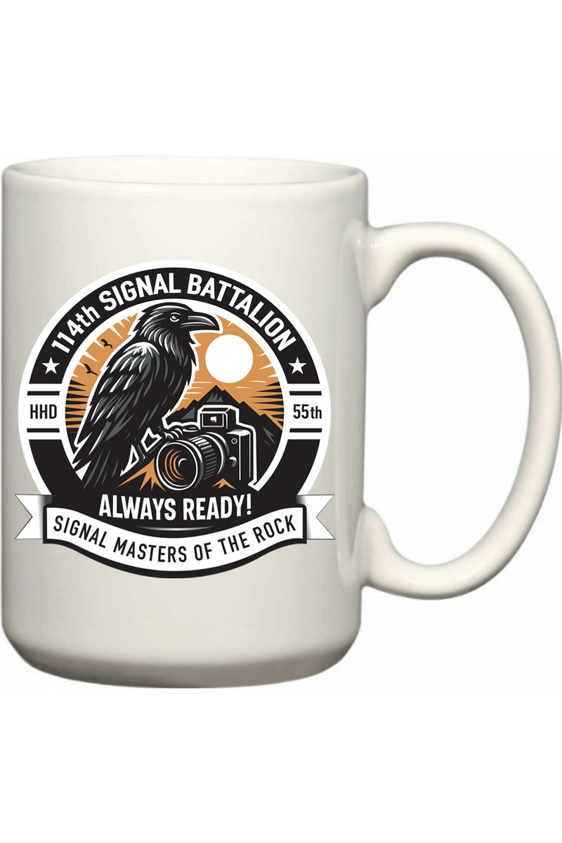 114th Signal Battalion 15oz Mug Raven