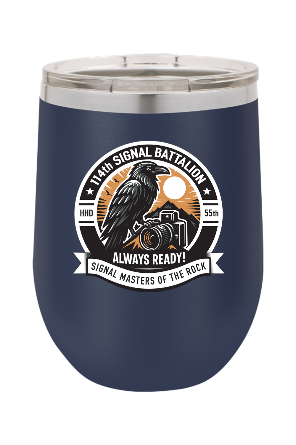 114th Signal Battalion 12oz Insulated Wine Tumbler