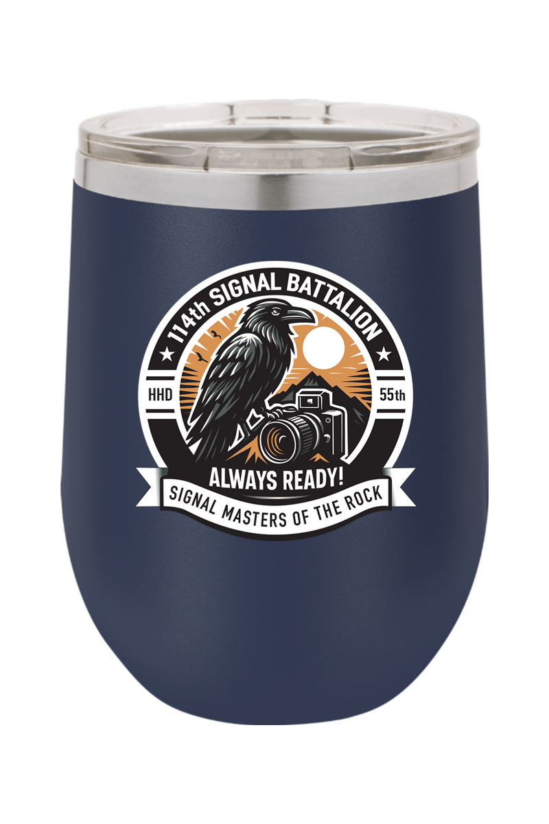 114th Signal Battalion 12oz Insulated Wine Tumbler
