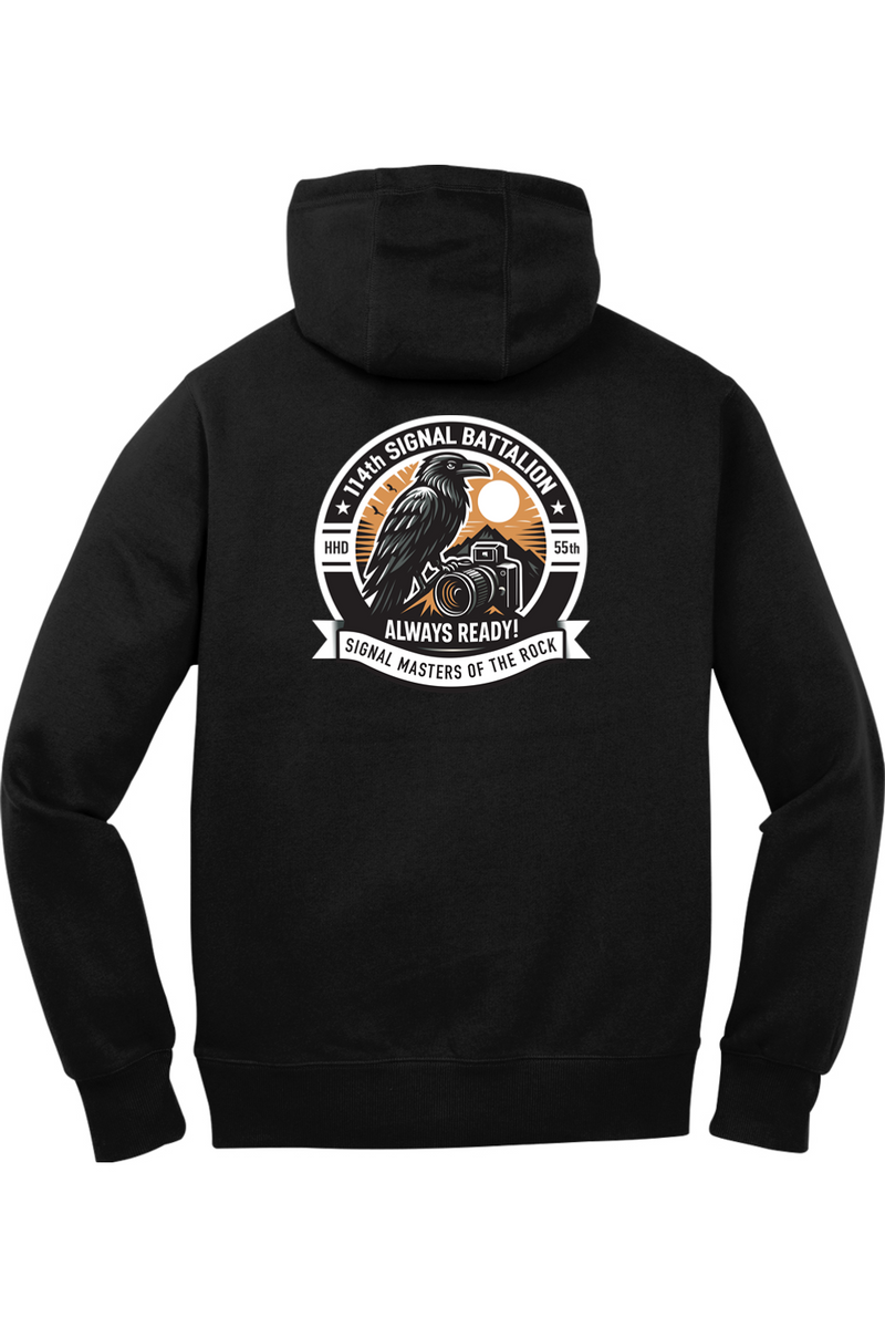 114th Signal Battalion Pullover Hooded Sweatshirt front & back design