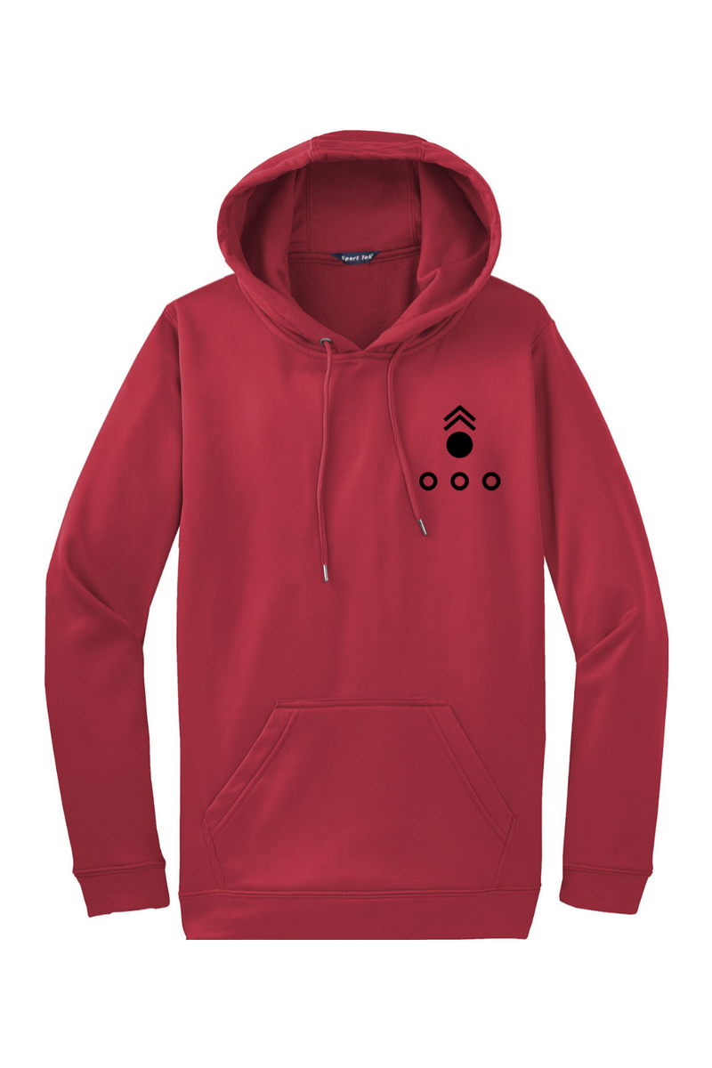 LCLS HIMARS Black Left Chest Design Fleece Hooded Pullover